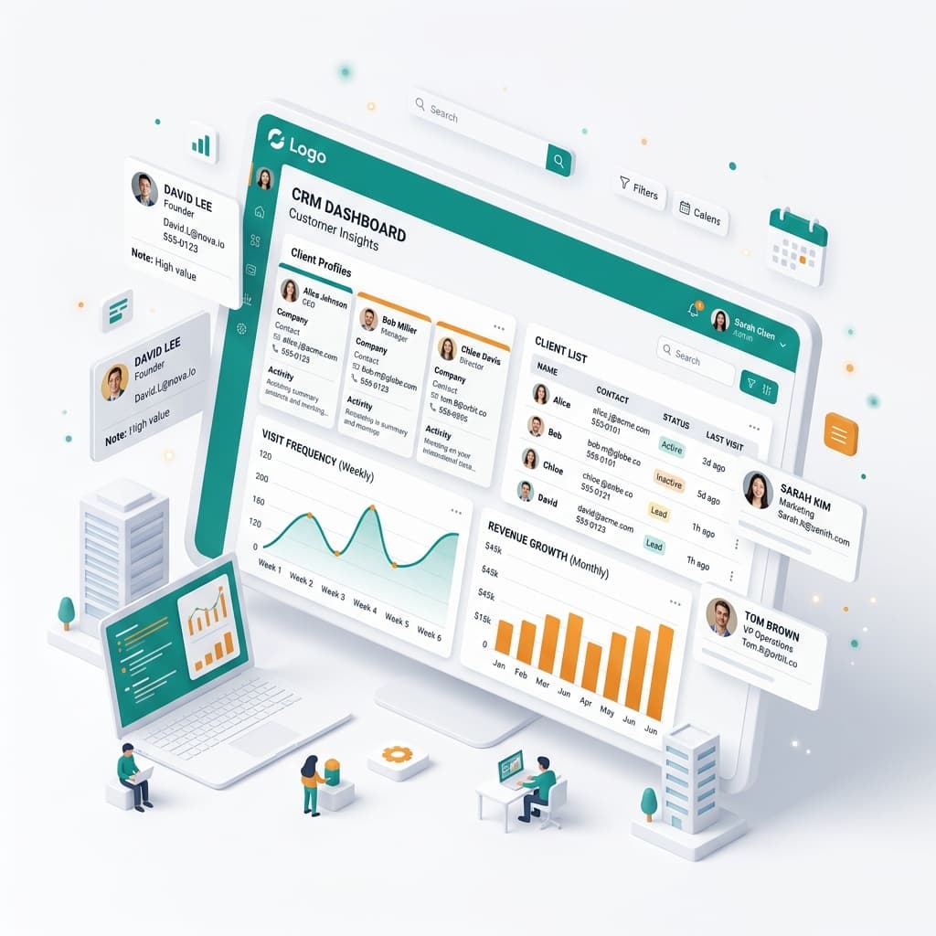 CRM integrado com gestão de clientes